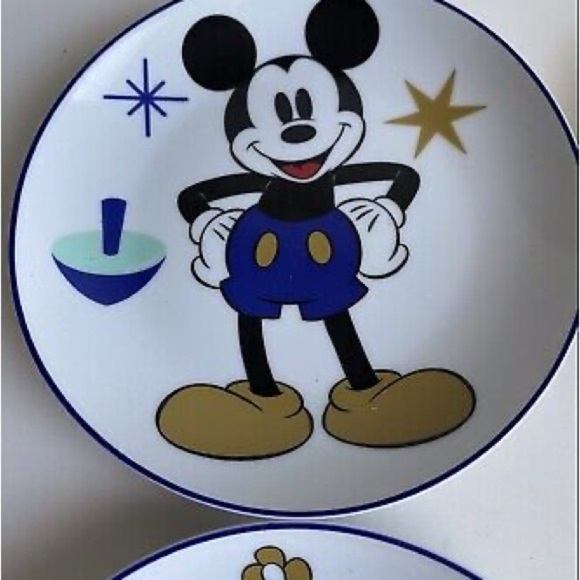 Disney Mickey & Minnie Mouse Hanukkah Celebration Appetizer Plates set o… - Picture 3 of 10